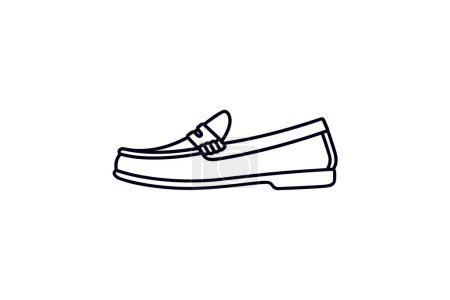 Ilustración de Zapatos y calzado holgazán de cuero azul Conjunto de iconos de color plano aislado sobre fondo blanco ilustración vectorial de color plano Pixel perfecta - Imagen libre de derechos
