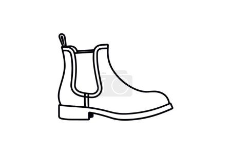 Téléchargez les illustrations : Moderne brun Selle Chaussures et chaussures Flat Color Icône mis isolé sur fond blanc illustration vectorielle couleur plate Pixel parfait - en licence libre de droit