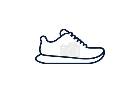 Téléchargez les illustrations : Mocassin Jaune Chaussures et chaussures Flat Color Icône mis isolé sur fond blanc illustration vectorielle couleur plate Pixel parfait - en licence libre de droit