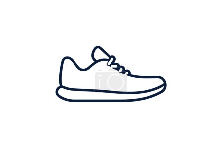 Illustration for Sports Shoes and footwear Flat Color Icon set isolated on white background flat color vector illustration Pixel perfect - Royalty Free Image