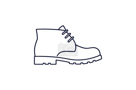 Téléchargez les illustrations : Chaussures et chaussures jaunes Icône de couleur plate mis isolé sur fond blanc illustration vectorielle de couleur plate Pixel parfait - en licence libre de droit
