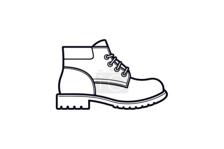 Ilustración de Zapatos grises y calzado Color plano Icono conjunto aislado sobre fondo blanco vector de color plano ilustración Pixel perfecto - Imagen libre de derechos