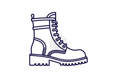Illustration for Blue Shoes and footwear Flat Color Icon set isolated on white background flat color vector illustration Pixel perfect - Royalty Free Image