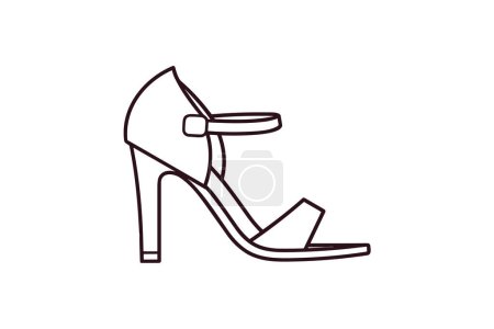 Ilustración de Sock Sneakers Zapatos y calzado Flat Color Icon set aislado sobre fondo blanco ilustración vector de color plano Pixel perfecta - Imagen libre de derechos