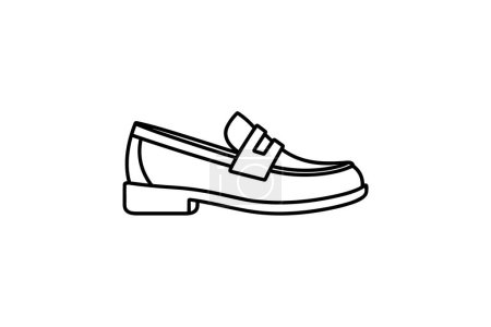 Téléchargez les illustrations : Chaussures et chaussures en daim classiques Set d'icône de couleur plate isolé sur fond blanc illustration vectorielle de couleur plate Pixel perfec - en licence libre de droit