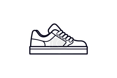 Téléchargez les illustrations : Chic Tassel Mocassins Sandales Chaussures et chaussures Flat Color Icône mis isolé sur fond blanc illustration vectorielle couleur plate Pixel parfait - en licence libre de droit