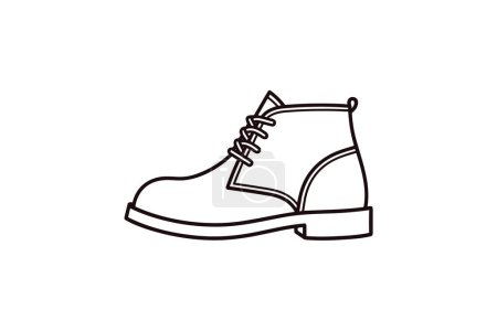 Ilustración de Classic Wingtip Zapatos y calzado Flat Color Icon conjunto aislado sobre fondo blanco plana vector ilustración Pixel perfecta - Imagen libre de derechos