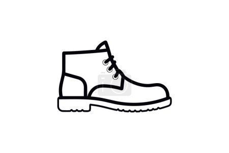 Téléchargez les illustrations : Chaussures et chaussures Oxford Sneakers Icône de couleur plate mis isolé sur fond blanc illustration vectorielle de couleur plate Pixel perfec - en licence libre de droit