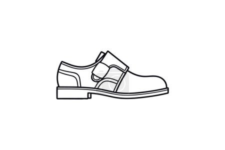 Ilustración de Naranja oxford Zapatos y calzado Color plano Icono conjunto aislado sobre fondo blanco plano vector de color ilustración Pixel perfecto - Imagen libre de derechos