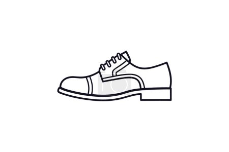 Ilustración de Wingtip Oxford Sneakers azul Zapatos y calzado Flat Color Icon set aislado sobre fondo blanco ilustración vector de color plano Pixel perfecta - Imagen libre de derechos