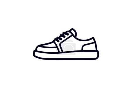 Téléchargez les illustrations : Bottes de pompon bout d'aile Chaussures et chaussures Icône de couleur plate mis isolé sur fond blanc illustration vectorielle de couleur plate Pixel parfait - en licence libre de droit