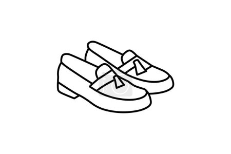 Téléchargez les illustrations : Ballet blanc Appartements Chaussures et chaussures Icône de couleur plate mis isolé sur fond blanc illustration vectorielle de couleur plate Pixel parfait - en licence libre de droit