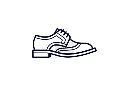 Ilustración de Bloquear talón para mujer Zapatos y calzado Plano Color Icono conjunto aislado sobre fondo blanco plana vector ilustración Pixel perfecto - Imagen libre de derechos