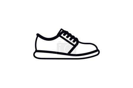 Ilustración de Rosa Chunky Sneakers Zapatos y calzado Color plano Icono conjunto aislado sobre fondo blanco plano vector de color ilustración Pixel perfecto - Imagen libre de derechos
