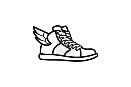 Ilustración de Azul Chunky Sneakers Zapatos y calzado Plano Color Icono conjunto aislado sobre fondo blanco plano vector de color ilustración Pixel perfecto - Imagen libre de derechos