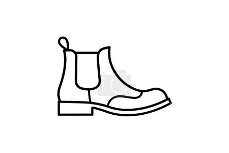 Ilustración de Naranja Chukka Botas para mujer Zapatos y calzado Plano Color Icono conjunto aislado sobre fondo blanco plano vector de color ilustración Pixel perfecto - Imagen libre de derechos