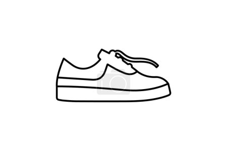 Illustration for Crocodile-Embossed Loafers Women'sShoes and footwear Flat Color Icon set isolated on white background flat color vector illustration Pixel perfect - Royalty Free Image