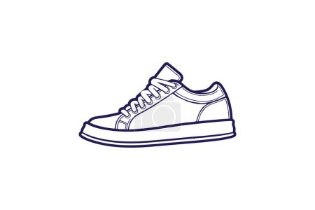 Ilustración de Floral Print Sneaker Calzado de mujer y calzado Color plano Icono conjunto aislado sobre fondo blanco plano vector de color ilustración Pixel perfecto - Imagen libre de derechos