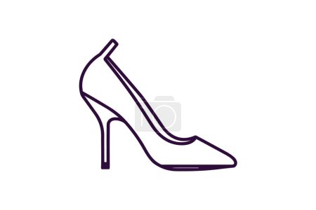 Ilustración de Brown Hiker Botas Zapatos y calzado Flat Color Icon conjunto aislado sobre fondo blanco plana vector ilustración Pixel perfecto - Imagen libre de derechos
