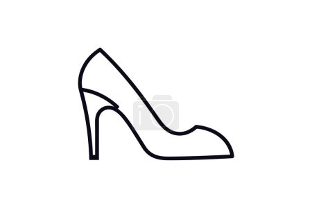 Ilustración de Mules holgazán púrpura zapatos y calzado de las mujeres Color plano Icono conjunto aislado sobre fondo blanco plana vector de color ilustración Pixel perfecto - Imagen libre de derechos