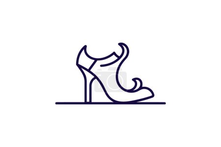 Téléchargez les illustrations : Chaussures et chaussures Femme Mary Jane Talon Rose Icône de couleur plate mis isolé sur fond blanc illustration vectorielle de couleur plate Pixel parfait - en licence libre de droit