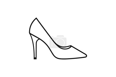 Ilustración de Naranja Oxford Women 's Shoes y calzado Flat Color Icon conjunto aislado sobre fondo blanco plana vector ilustración Pixel perfecto - Imagen libre de derechos