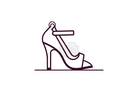 Ilustración de Patchwork zapatos y calzado de las mujeres Color plano Icono conjunto aislado sobre fondo blanco vector de color plano ilustración Pixel perfecto - Imagen libre de derechos
