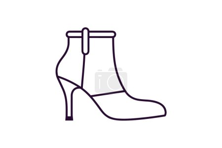 Ilustración de Amarillo Patchwork zapatos y calzado de las mujeres Color plano Icono conjunto aislado sobre fondo blanco vector de color plano ilustración Pixel perfecto - Imagen libre de derechos