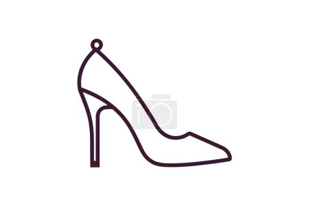 Ilustración de Sandalia Plataforma Roja para mujer Zapatos y calzado Color plano Icono conjunto aislado sobre fondo blanco vector de color plano ilustración Pixel perfecto - Imagen libre de derechos