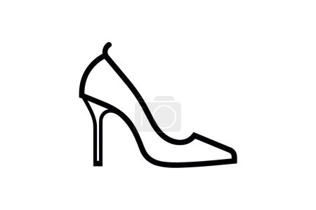 Téléchargez les illustrations : Sandale plate-forme marron femmes Chaussures et chaussures Flat Color Icône mis isolé sur fond blanc illustration vectorielle de couleur plate Pixel parfait - en licence libre de droit