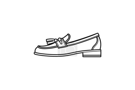 Ilustración de Cielo azul Mary Jane Women 's Zapatos y calzado Flat Color Icono conjunto aislado sobre fondo blanco plana vector ilustración Pixel perfecta - Imagen libre de derechos