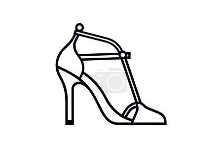 Illustration for Purple Tassel Loafer women'sShoes and footwear Flat Color Icon set isolated on white background flat color vector illustration Pixel perfect - Royalty Free Image