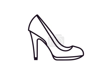 Ilustración de Purple T-Strap Flat Women 's Shoes y calzado Flat Color Icon set aislado sobre fondo blanco ilustración vectorial de color plano Pixel perfecta - Imagen libre de derechos