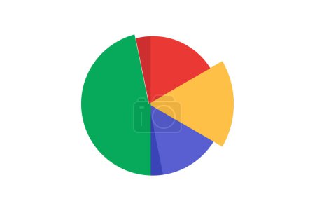 Illustration for Pie chart icon vector illustration - Royalty Free Image