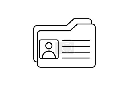 Téléchargez les illustrations : Dossiers personnels, réalisations, jalons, icône isolée sur fond blanc illustration vectorielle Pixel parfait - en licence libre de droit