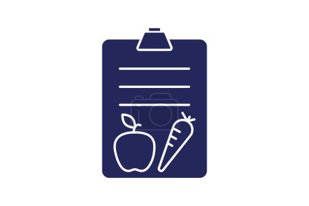 Téléchargez les illustrations : Planification des repas, préparation des repas, icône isolée sur fond blanc illustration vectorielle Pixel parfait - en licence libre de droit