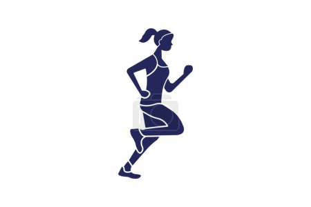 Illustration for Virtual races, virtual running events, icon  isolated on white background vector illustration Pixel perfect - Royalty Free Image