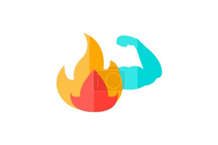 Illustration for Burned Calories, energy expenditure, calorie tracker, icon  isolated on white background vector illustration Pixel perfect - Royalty Free Image