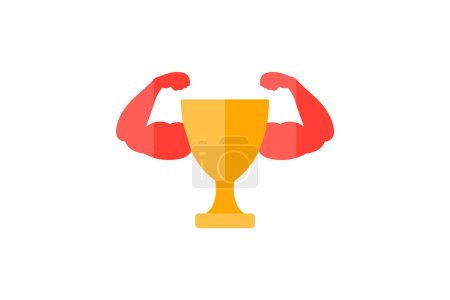Illustration for Fitness challenge, workout challenge,   icon  isolated on white background vector illustration Pixel perfect - Royalty Free Image