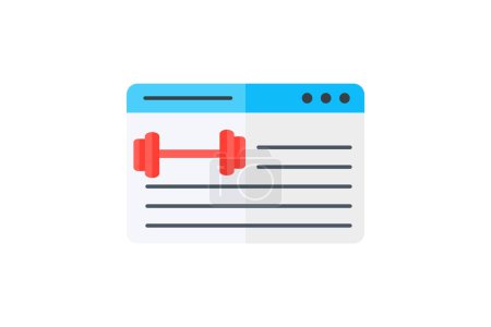 Illustration for Fitness blogging, health articles,  icon  isolated on white background vector illustration Pixel perfect - Royalty Free Image