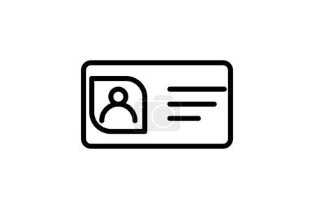 Illustration for Identity Cards line icon, outline icon, pixel perfect icon - Royalty Free Image