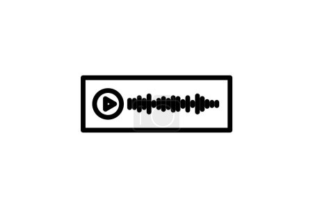 Ilustración de Grabadora de voz, notas de voz, grabación, icono de línea, icono de esquema, icono perfecto de píxel - Imagen libre de derechos