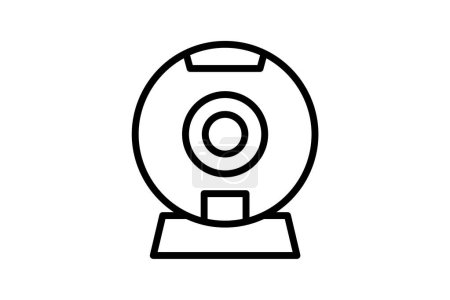 Illustration for X-ray Machine, X-ray scan line icon, outline icon, pixel perfect icon - Royalty Free Image