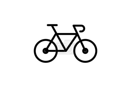 Illustration for Bicycle icon, Cycling symbol, Bike symbol,Line Icon, Outline icon, vector icon, pixel perfect icon - Royalty Free Image