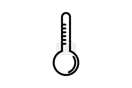 Illustration for Thermometer ,Temperature gauge, Weather instrument,Line Icon, Outline icon, vector icon, pixel perfect icon - Royalty Free Image