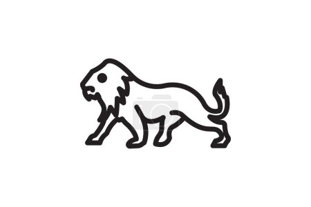 Illustration for Tiger, Big Cat, Wildlife, Predator,Line Icon, Outline icon, vector icon, pixel perfect icon - Royalty Free Image