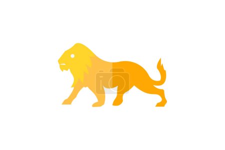 Illustration for Tiger, Big Cat, Wildlife, Predator, flat color icon, pixel perfect icon - Royalty Free Image
