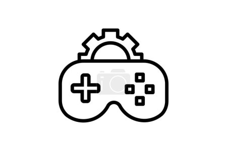 Illustration for Game Development ,Creative Design, Iterative Development, Line Icon, Outline icon, vector icon, pixel perfect icon - Royalty Free Image