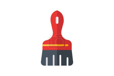 Illustration for Painting, Brushes, Creativity,  flat color icon, pixel perfect icon - Royalty Free Image