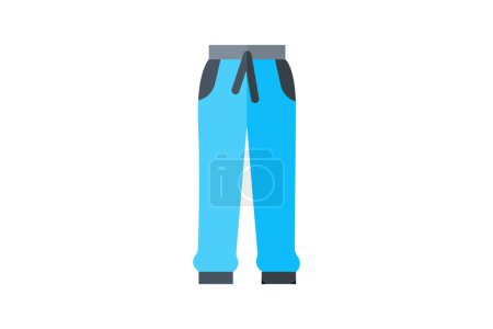 Ilustración de Pantalones, Pantalones, Ropa, icono de color plano, icono de píxel perfecto - Imagen libre de derechos